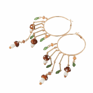 RusticBloom Hoop Earrings