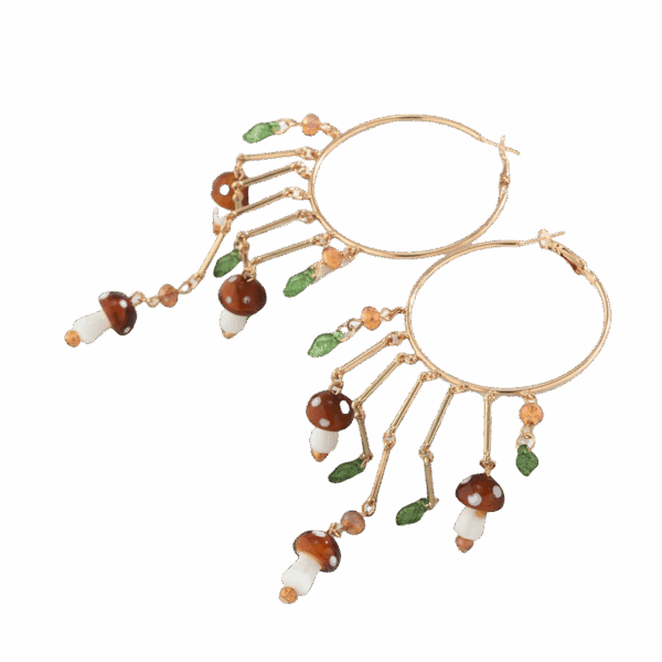 RusticBloom Hoop Earrings