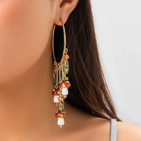 RusticBloom Hoop Earrings